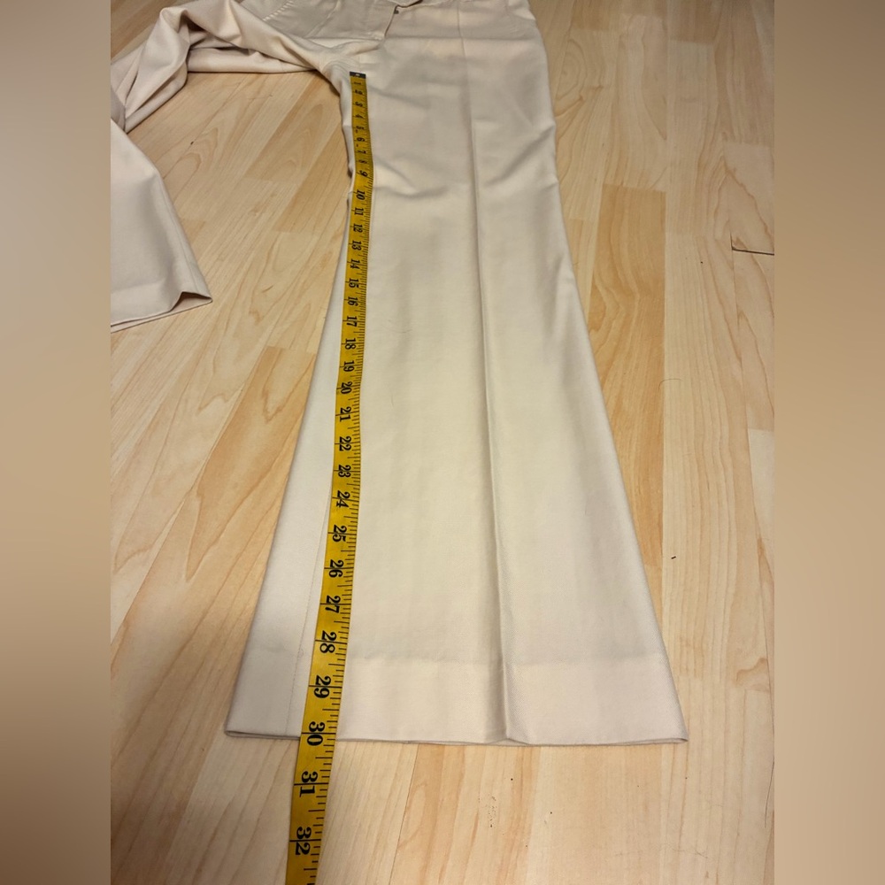 Stella McCartney Cream 100% Wool Tailored Flare Trousers Sz 40 US 4/6 - Picture 4 of 16